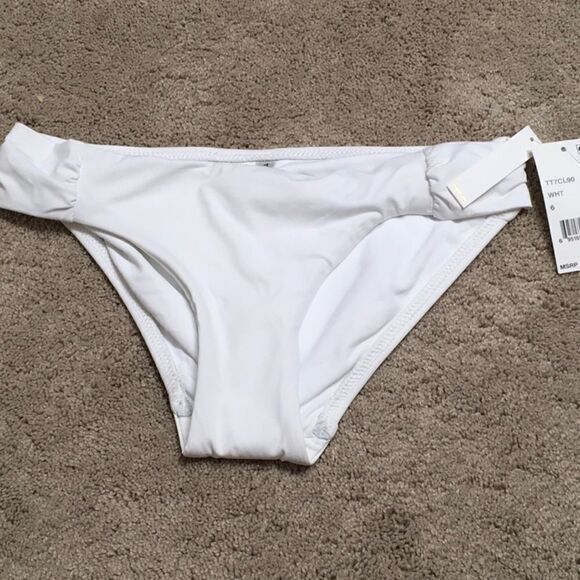 Trina Turk side shirred bikini bottom. NWT - Picture 4 of 5